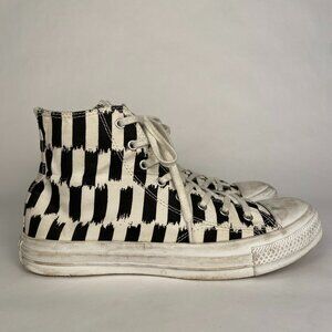 VINTAGE CONVERSE ALL STAR HIGH TOPS CHUCK TAYLORS BLACK AND WHITE STRIPES MENS 7